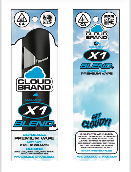 CBD w/REAL TERPENES CLOUD PEN X1